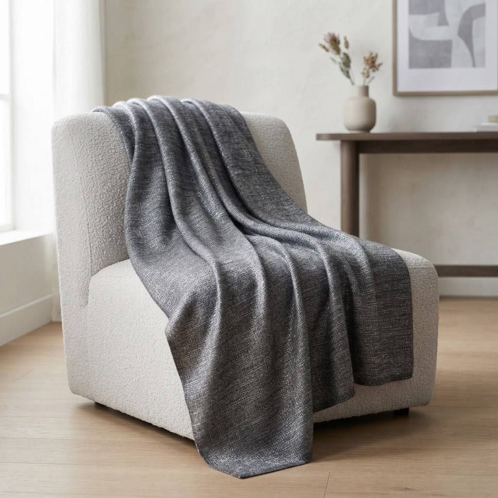 Throw "Milano Melange" (Graphite Grey)