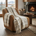 Throw "Alpine Echo" (Milky Nordic Pattern)